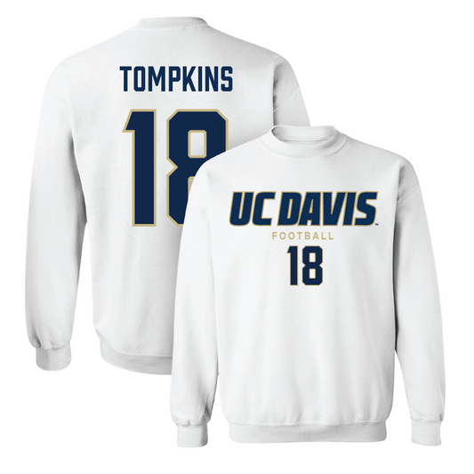 UC Davis Football White Classic Crew - Trent Tompkins
