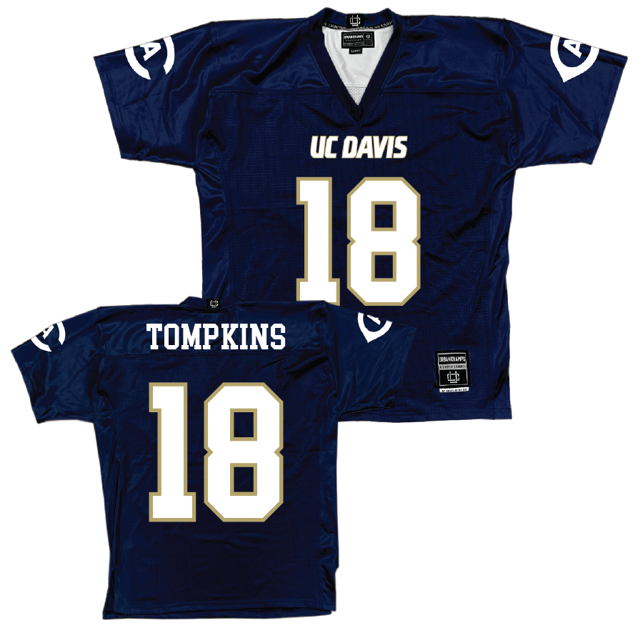 UC Davis Football Navy Jersey - Trent Tompkins