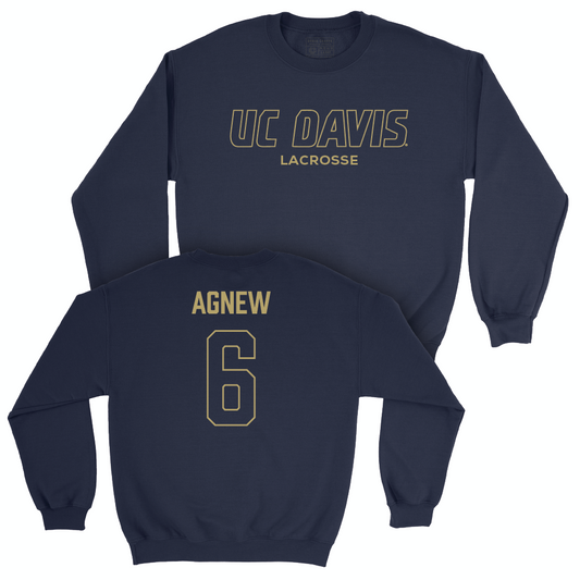 UC Davis Women's Lacrosse Navy Club Crew - Alex Agnew | #6 Small