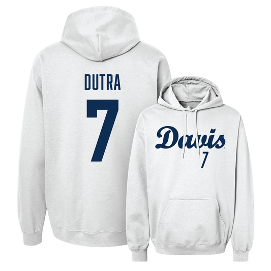 White Men's Soccer Script Hoodie Youth Small / Andrew Dutra | #7