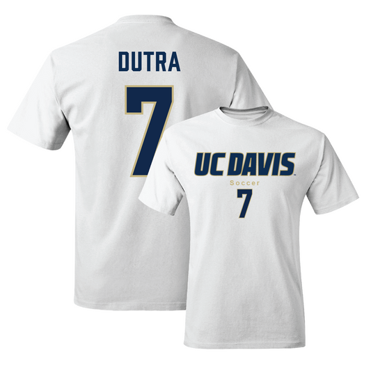 White Men's Soccer Classic Comfort Colors Tee Youth Small / Andrew Dutra | #7