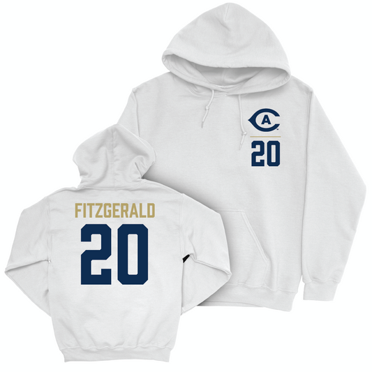 UC Davis Women's Basketball White Logo Hoodie - Ally Fitzgerald | #20 Small