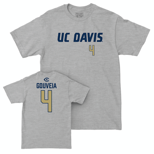 UC Davis Baseball Sport Grey Aggies Tee - Alex Gouveia | #4 Small