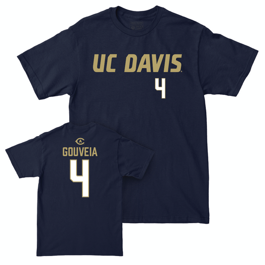 UC Davis Baseball Navy Sideline Tee - Alex Gouveia | #4 Small
