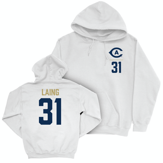 UC Davis Women's Lacrosse White Logo Hoodie - Ashley Laing | #31 Small