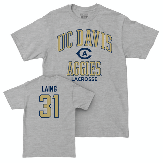 UC Davis Women's Lacrosse Sport Grey Classic Tee - Ashley Laing | #31 Small