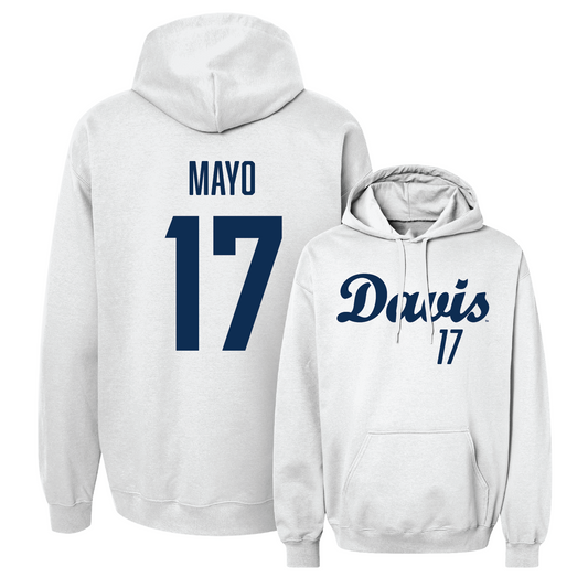 White Women's Soccer Script Hoodie Youth Small / Bella Mayo | #17