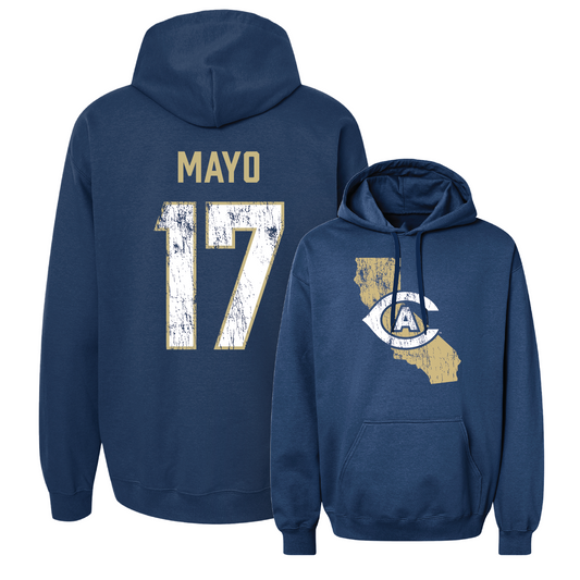 Navy Women's Soccer State Hoodie Youth Small / Bella Mayo | #17