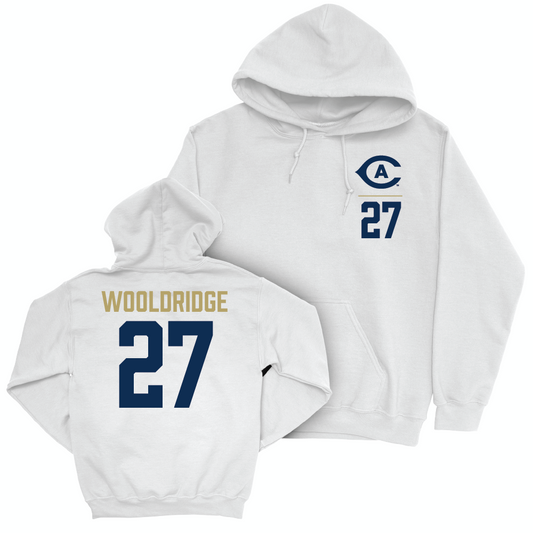 UC Davis Baseball White Logo Hoodie - Braydon Wooldridge | #27 Small