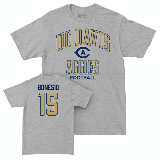 UC Davis Football Sport Grey Classic Tee - Connor Bonesio | #15 Small