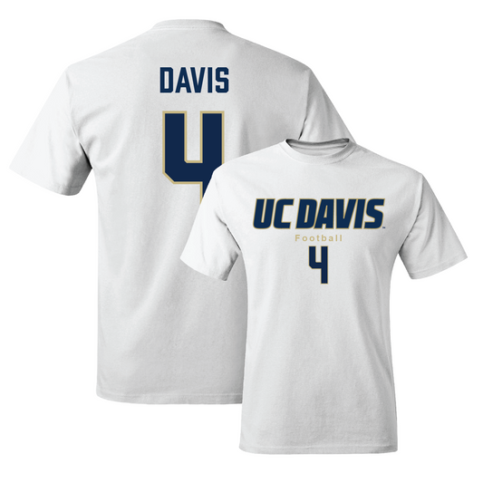 White Football Classic Comfort Colors Tee 2 Youth Small / Chaz Davis | #4