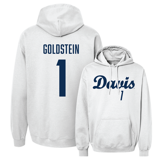 White Women's Soccer Script Hoodie Youth Small / Caeley Goldstein | #1