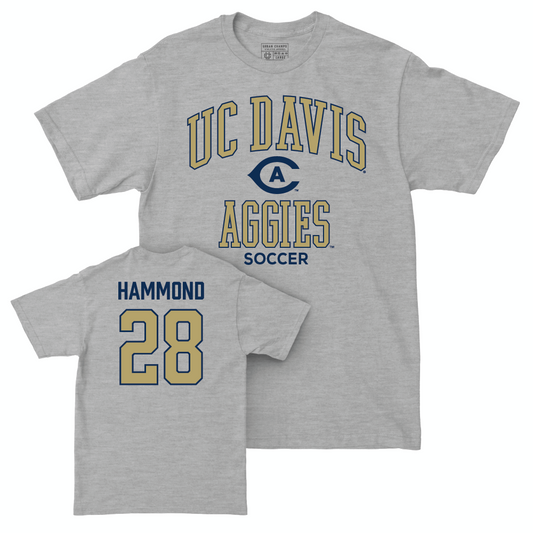 UC Davis Men's Soccer Sport Grey Classic Tee - Carson Hammond | #28 Small