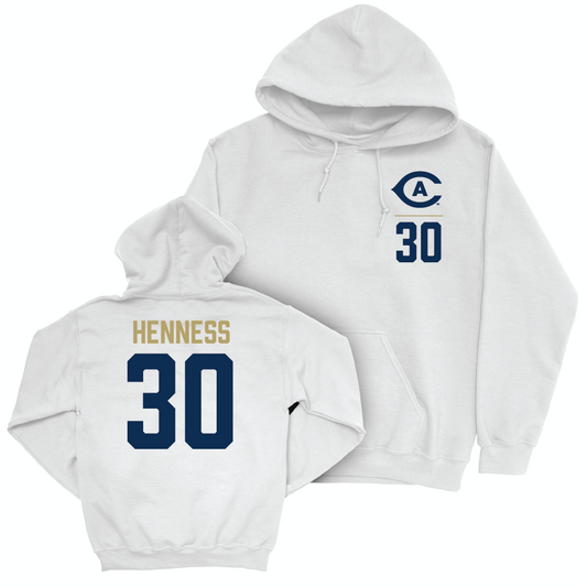 UC Davis Women's Soccer White Logo Hoodie - Charlotte Henness | #30 Small