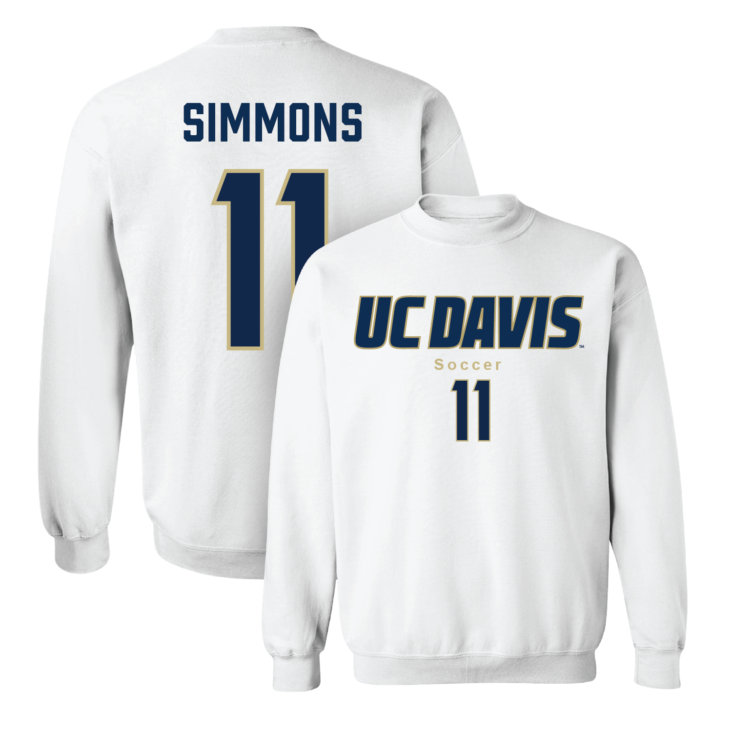 White Women's Soccer Classic Crew Youth Small / Devyn Simmons | #11