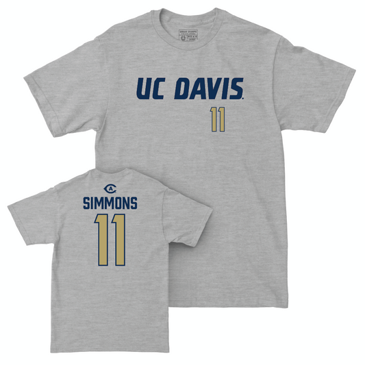 UC Davis Women's Soccer Sport Grey Aggies Tee - Devyn Simmons | #11 Small
