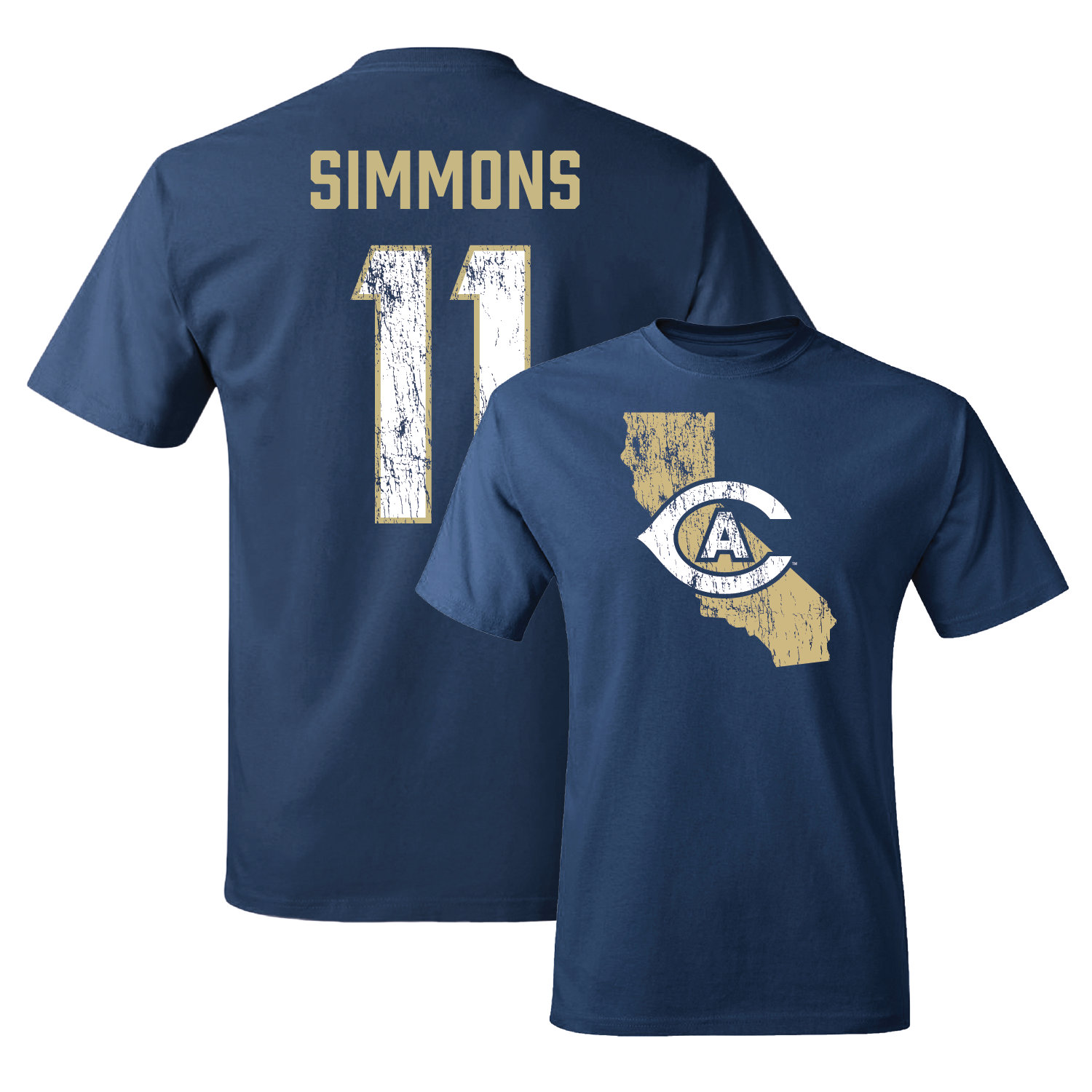 Navy Women's Soccer State Tee Youth Small / Devyn Simmons | #11