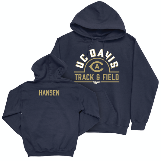UC Davis Men's Track & Field Navy Arch Hoodie - Harrison Hansen Small