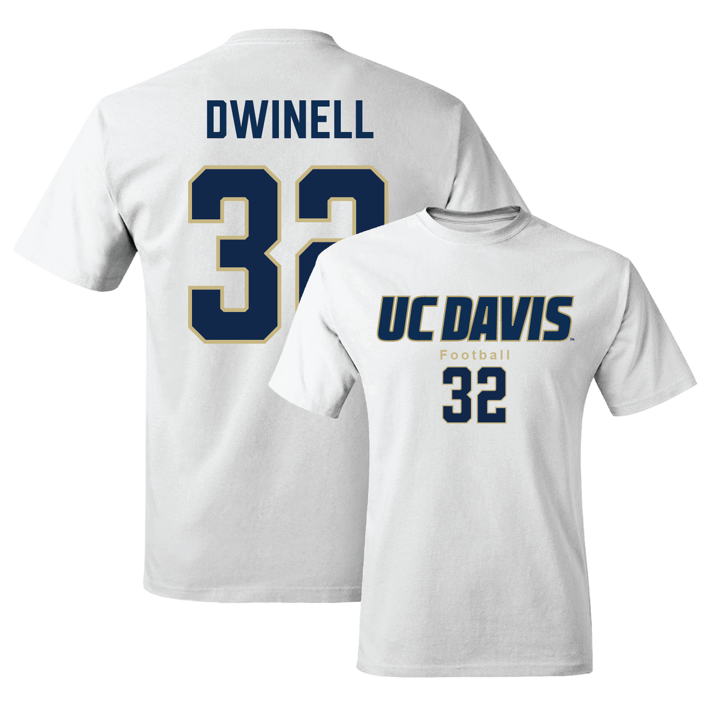White Football Classic Comfort Colors Tee 3 Youth Small / Justin Dwinell | #32
