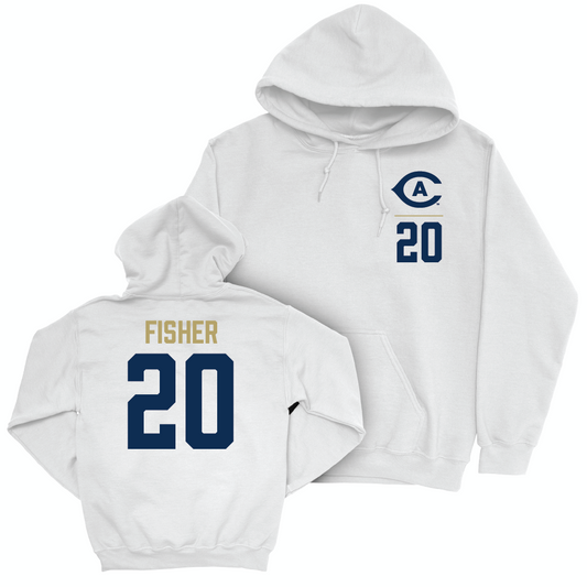 UC Davis Football White Logo Hoodie - Jordan Fisher | #20 Small