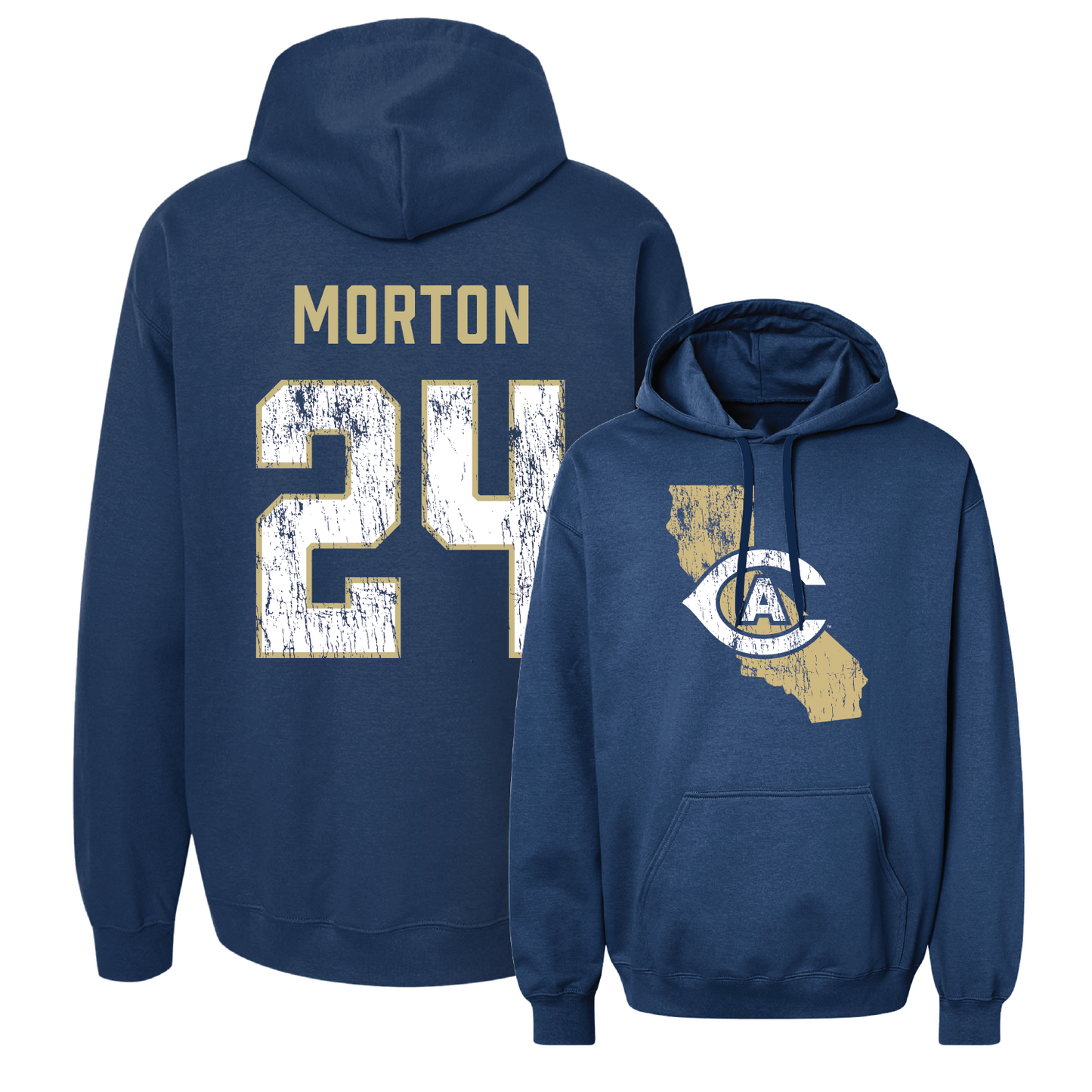 Navy Football State Hoodie 3 Youth Small / Jack Morton | #24