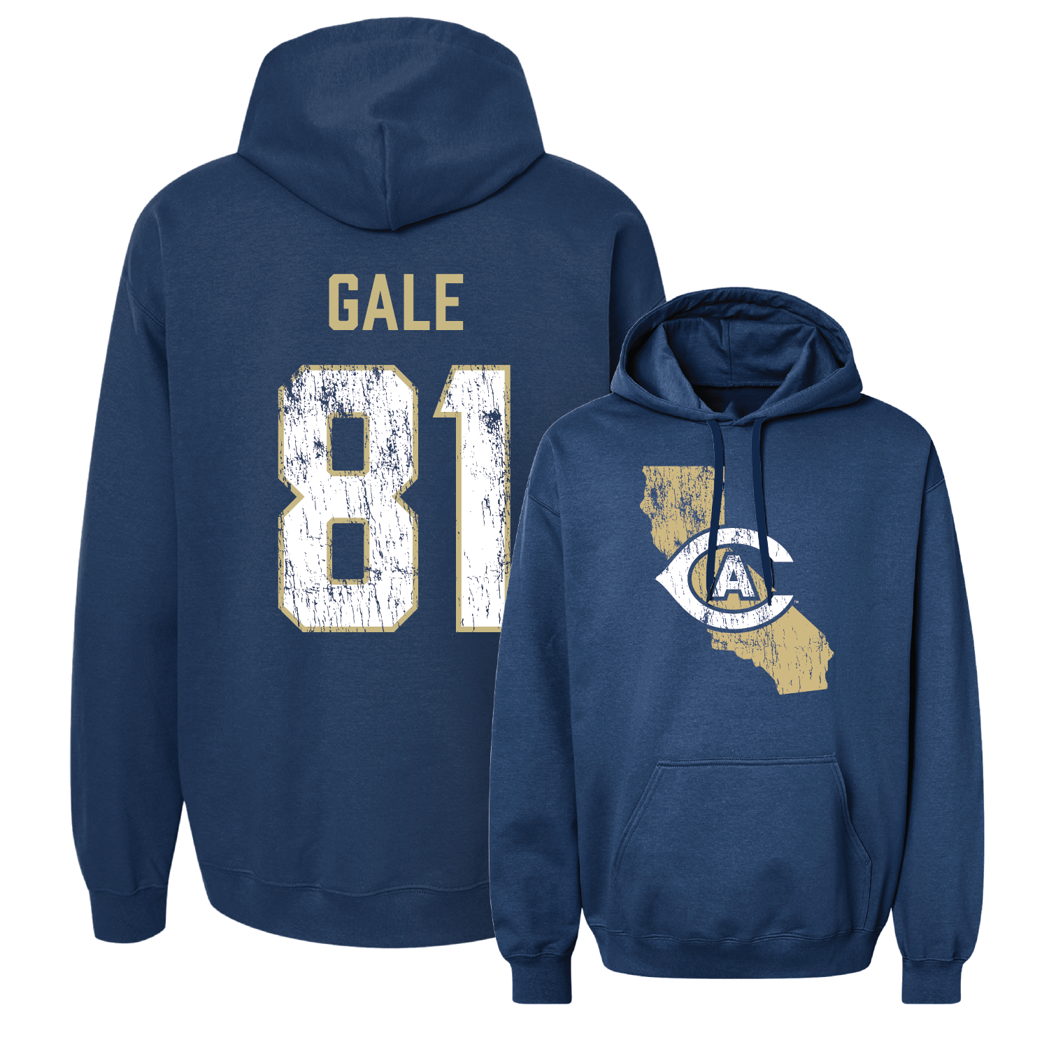 Navy Football State Hoodie 3 Youth Small / Joshua Gale | #81