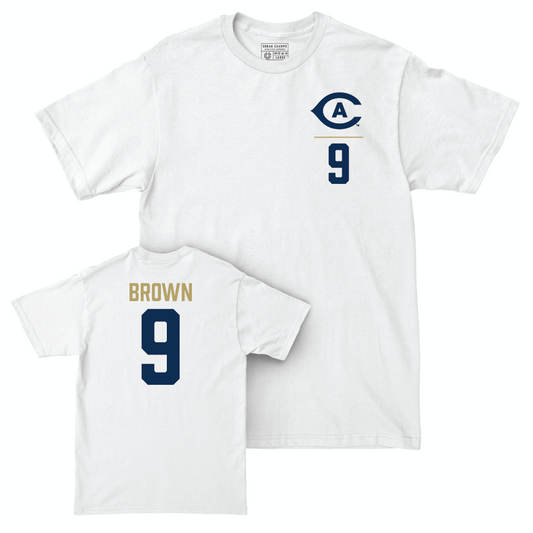UC Davis Softball White Logo Comfort Colors Tee - Kenedi Brown | #9 Small