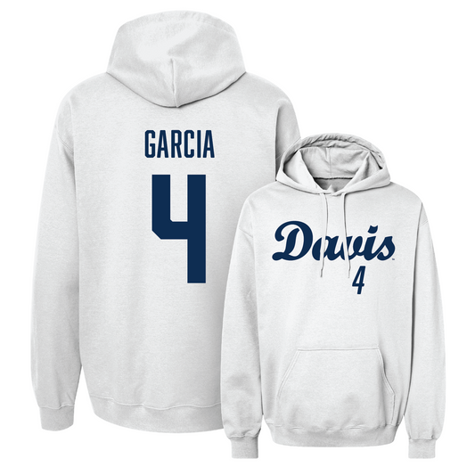 White Women's Soccer Script Hoodie Youth Small / Kylie Garcia | #4
