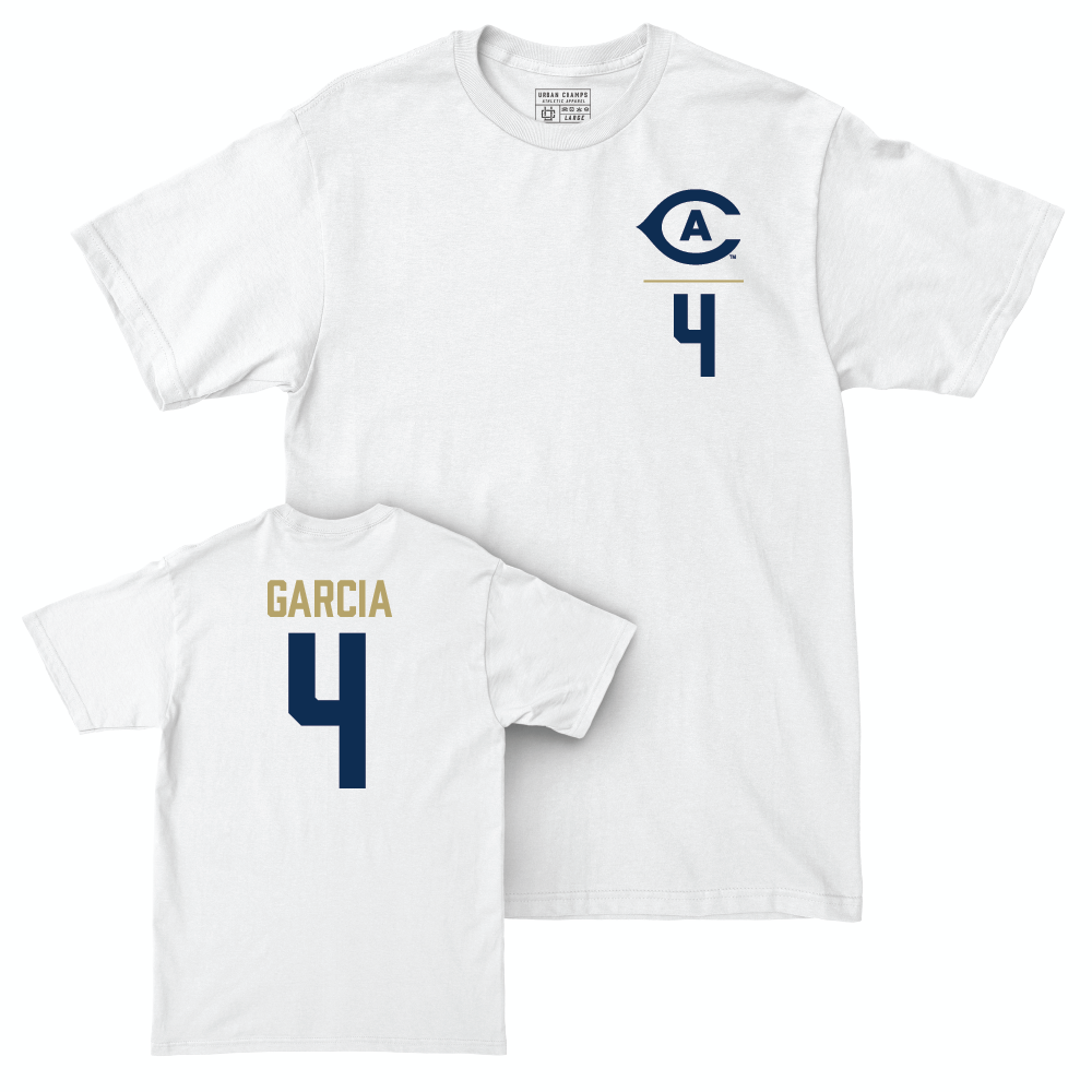 UC Davis Women's Soccer White Logo Comfort Colors Tee - Kylie Garcia | #4 Small