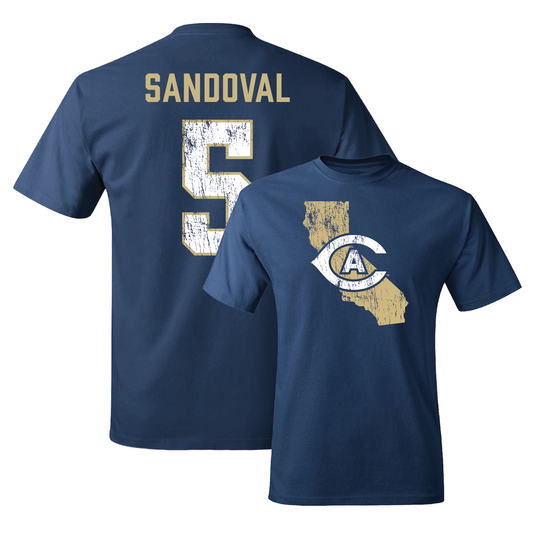 Navy Women's Soccer State Tee Youth Small / Karla Sandoval | #5