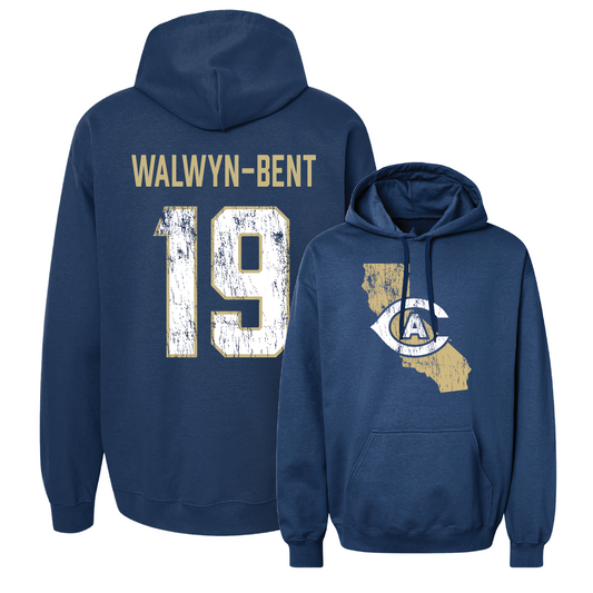 Navy Men's Soccer State Hoodie Youth Small / Keegan Walwyn-Bent | #19
