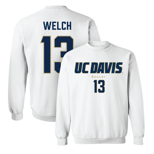 White Men's Soccer Classic Crew Youth Small / Kevin Welch | #13