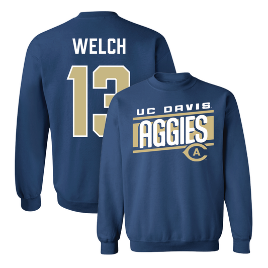 Navy Men's Soccer Slant Crew Youth Small / Kevin Welch | #13