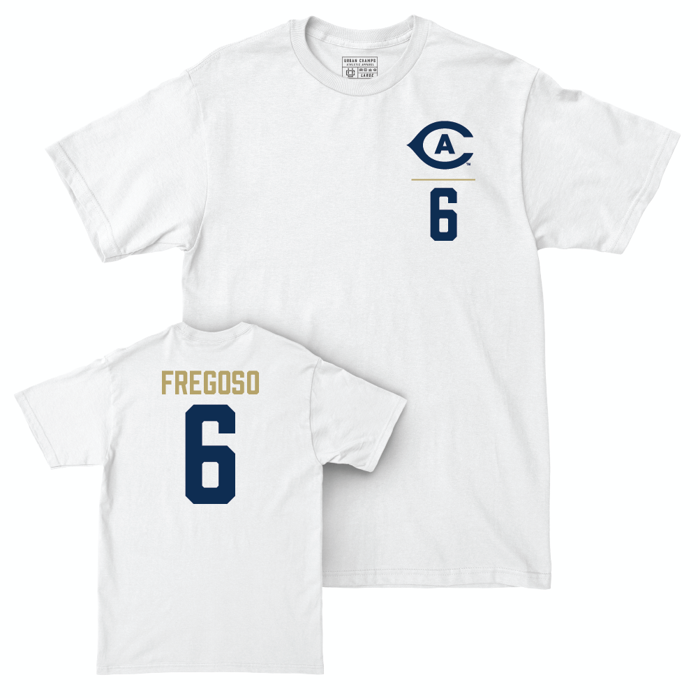 UC Davis Women's Soccer White Logo Comfort Colors Tee - Leslie Fregoso | #6 Small