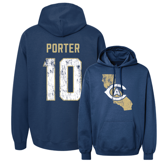 Navy Women's Soccer State Hoodie Youth Small / Lindsey Porter | #10