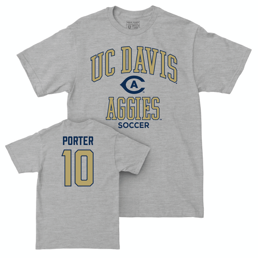 UC Davis Women's Soccer Sport Grey Classic Tee - Lindsey Porter | #10 Small