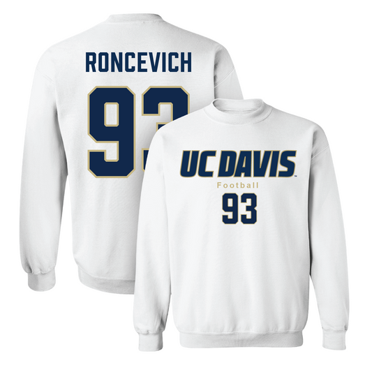 White Football Classic Crew 3 Youth Small / Luke Roncevich | #93