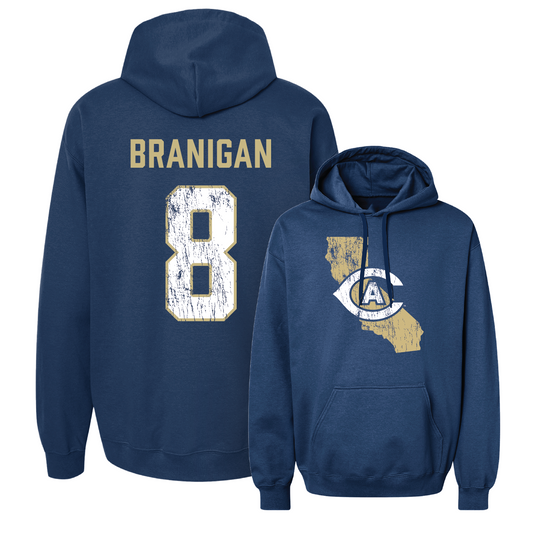 Navy Women's Soccer State Hoodie 2 Youth Small / Molly Branigan | #8