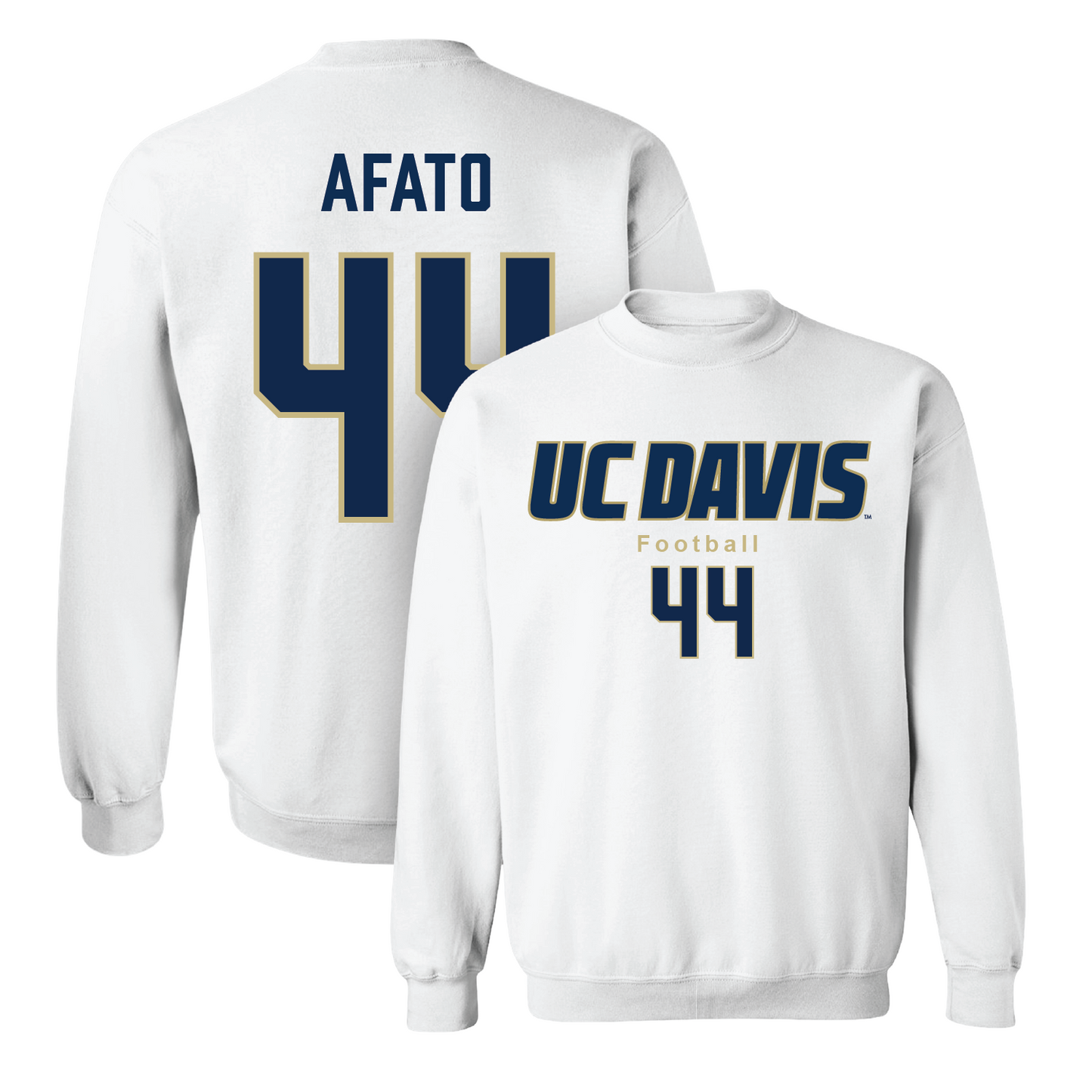 White Football Classic Crew 4 Youth Small / Nick Afato | #44