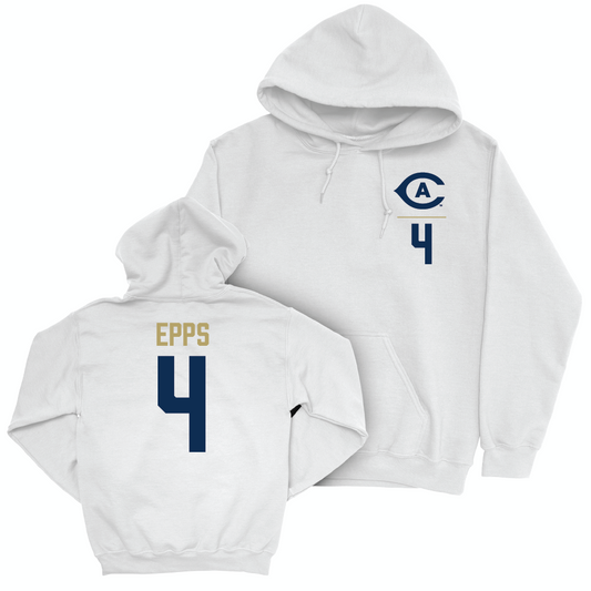UC Davis Women's Basketball White Logo Hoodie - Nya Epps | #4 Small