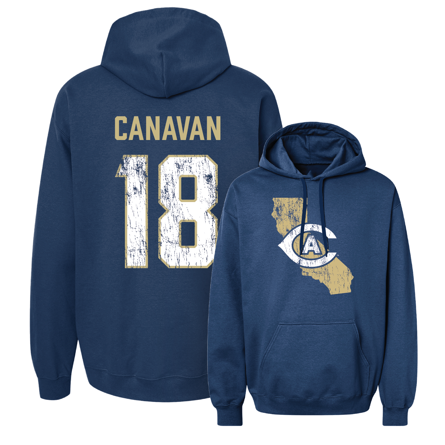 Navy Women's Soccer State Hoodie 2 Youth Small / Sarah Canavan | #18