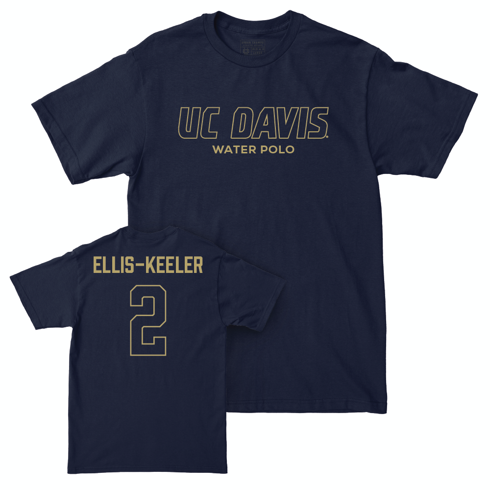 UC Davis Women's Water Polo Navy Club Tee - Sarah Ellis-Keeler | #2 Small