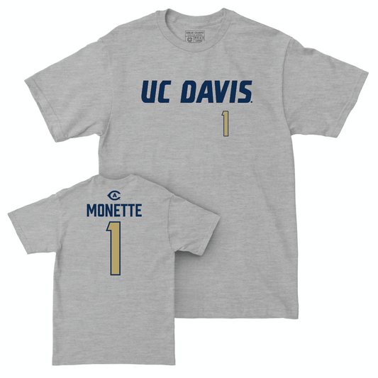 UC Davis Men's Water Polo Sport Grey Aggies Tee - Sam Monette | #1 Small