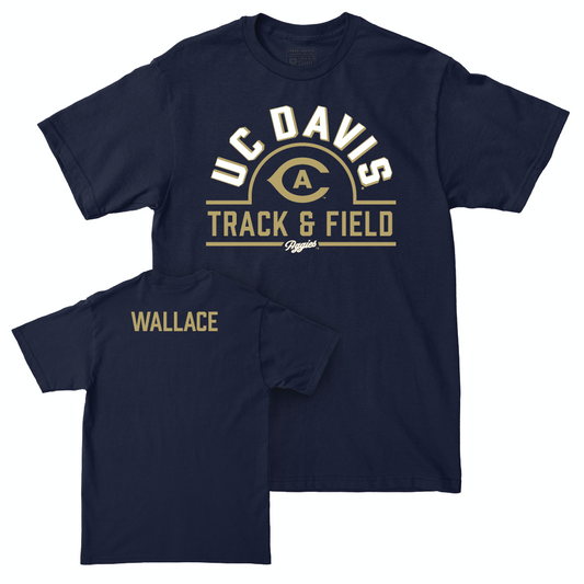UC Davis Women's Track & Field Navy Arch Tee - Stormy Wallace Small