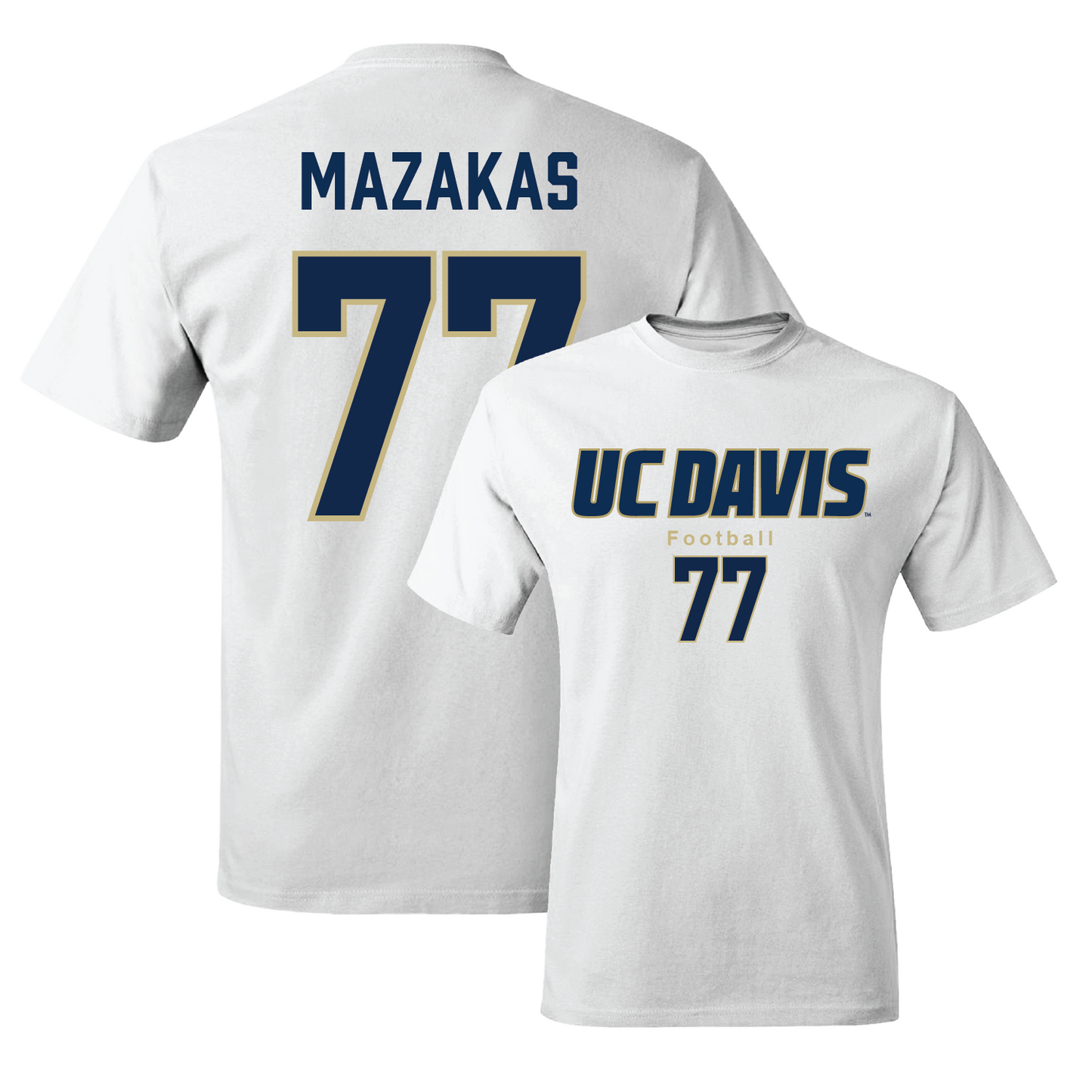 White Football Classic Comfort Colors Tee 4 Youth Small / Ty Mazakas | #77