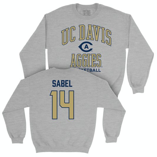 UC Davis Women's Basketball Sport Grey Classic Crew - Tova Sabel | #14 Small
