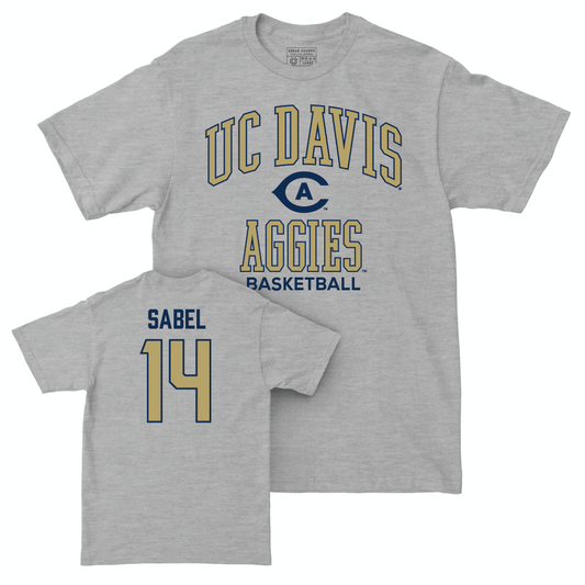 UC Davis Women's Basketball Sport Grey Classic Tee - Tova Sabel | #14 Small
