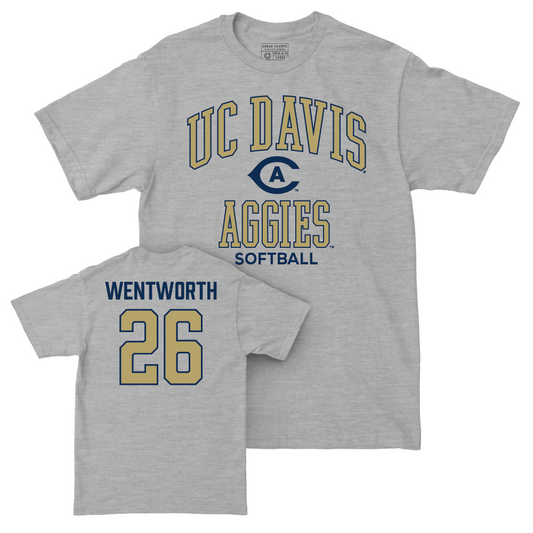 UC Davis Softball Sport Grey Classic Tee - Tatum Wentworth | #26 Small