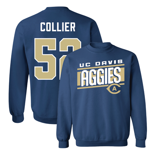 Navy Football Slant Crew 5 Youth Small / Zaire Collier | #52
