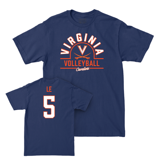 Virginia Women's Volleyball Navy Arch Tee - Ashley Le Small